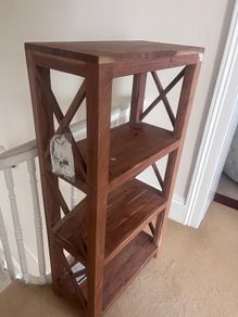 Wooden timber shelves