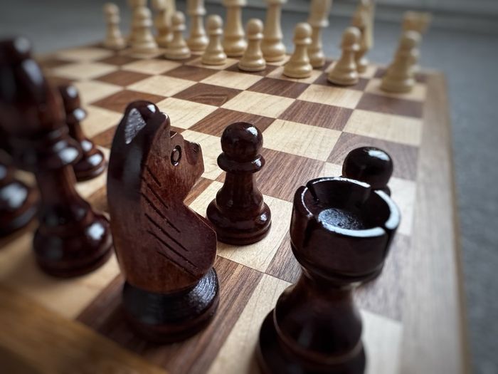 Handmade Chessboard - Walnut, Maple and Oak with Large Chess Pieces