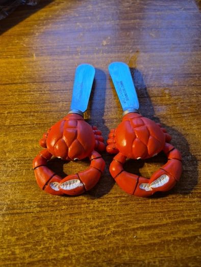 Vintage Le Gourmet Chef Crab Dish & Butter Spreader x 2