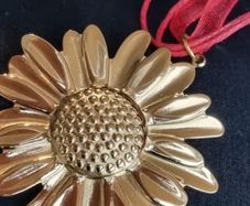 red cord rope satin necklace chain big daisy flower pendant