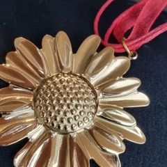 red cord rope satin necklace chain big daisy flower pendant