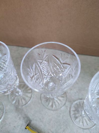 SET OF 4 Irish Waterford Crystal Cut Glass Sherry Glasses Pattern Clare