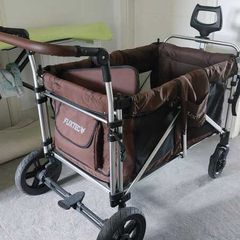 Fuxtec folding wagon - brown