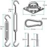 Sun Shade Sail Fixing Kit - Sail Shade Hardware Kit 304 Stainless Steel, Sun Shade Sail Hardware Kit for Garden Rectangle/Square, Heavy Duty Sun Sail Hardware Kit Installation 40 Pcs (FREE SHIPPING) Image 6