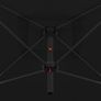 Double Parasol with Steel Pole 250x250 cm Black Image 2