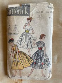 Vintage 1950s Butterick Dress Pattern