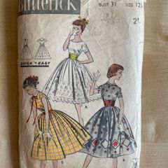 Vintage 1950s Butterick Dress Pattern