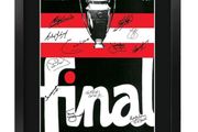 Liverpool FC 1977 European Cup Final Signed Framed Programme Printed Poster (A3)