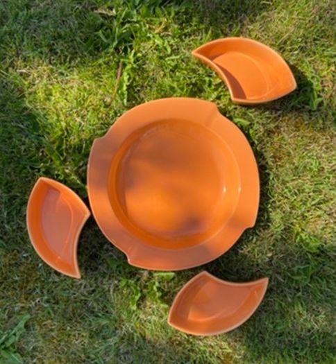 ceramic mid century serving dish set