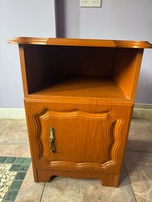Vintage Bedside Locker Cabinet Teak Effect