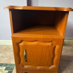 Vintage Bedside Locker Cabinet Teak Effect