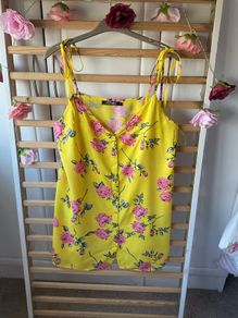 dress bnwot size large motel yellow floral dress