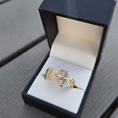 Vintage Gents 9ct Gold Buckle Ring