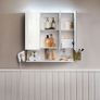 Bathroom mirror cabinet bathroom with lighting long LED lamp Image 5
