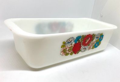 RARE Vintage Pyrex 'Poppy' Milkglass Loaf Dish