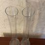 Pair of Tall Clear Glass Floor Vases Image 2