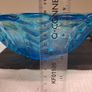 Vintage Blue Pressed Glass Fruit Bowl Image 5