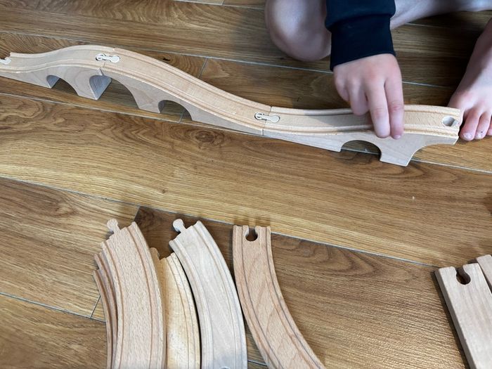 Train track wooden bundle Inc locomotive
