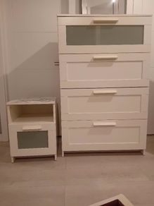 Set of chest of drawers and locker
