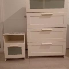 Set of chest of drawers and locker