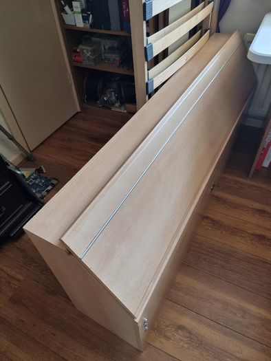 King size bed frame with large storage box.