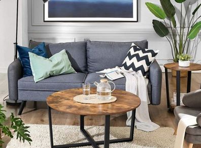 New Rustic Brown Coffee Table  - FREE P&P