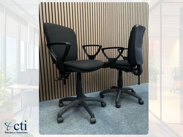 350 X Black Adjustable Office Chairs - Grade A