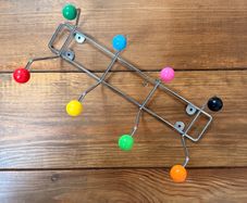 Vintage 1970s Atomic Ball Wall Coat Rack Colourful Mid-Century Modern