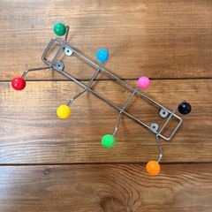Vintage 1970s Atomic Ball Wall Coat Rack Colourful Mid-Century Modern