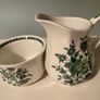 Royal Staffordshire Old Pekin ironstone J and G  Meakin teapot sugar bowl and jug . Image 4