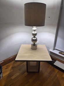 marble table and lamp for sale