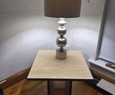 marble table and lamp for sale