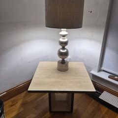 marble table and lamp for sale