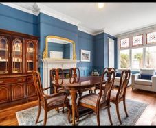 Matching Teak dining table and 6 chairs