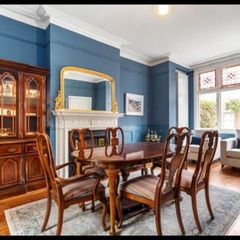 Matching Teak dining table and 6 chairs
