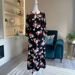 Ladies Black Multi Coloured Dress from Dunne Stores UK 10 / EU 38