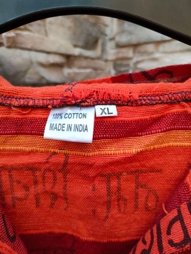 Hippie style Indian cotton hoodie  Size XL  Cotton