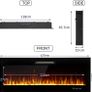 127cm Recessed Wall Mounted Electric Fireplace Insert Electric Fire with Touch Screen Control Panel, Remote Control, 750/1500W, Crystal Setting (FREE POSTAGE) Image 5