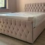 Double grey divan beds with footboards Image 2