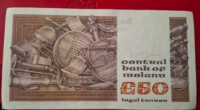 50 Pound 1982 Irish Carolan Banknote