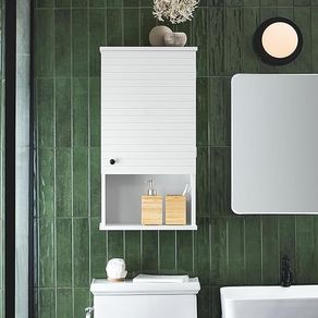 Wall Mounted Toilet Cabinet Wall Cabinet with Door for Bathroom Medicine Cabinet with Shelves - Grey