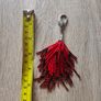 Red and Black Tribal Seed Bead Handmade Keyring Image 5