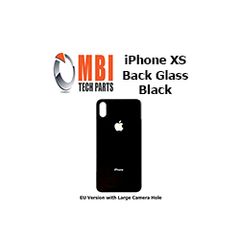 iPhone XS Replacement Back Glass Door Cover with Adhesive Black