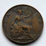 1903 farthing bronze british edwardian era coin Image 2
