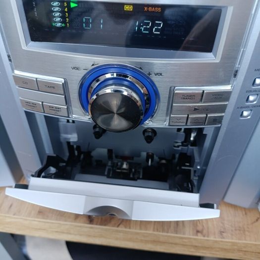 Sharp XL MP110 Micro Component System 5 Disc CD Changer Cassette mp3 FM