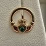 10ct Yellow Gold Claddagh Stud Earrings Image 4