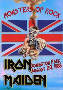 Iron Maiden vintage poster Monster Of Rock Donington Park UK 1988