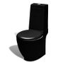 Black Ceramic Toilet & Bidet Set Image 9