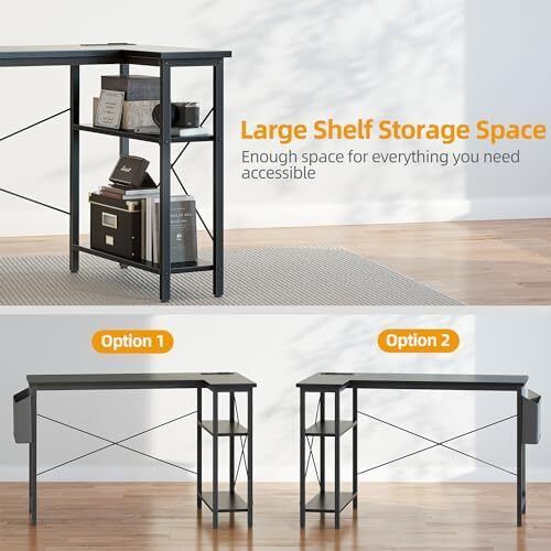 L Shaped Desk with Power Outlets
