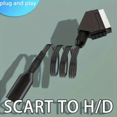 SCART to Converter HDTV Adapter - 1080P HD Video & Audio Converter for VHS, TV, DVD, PC, PS4, TV, Monitor, new, unopened.